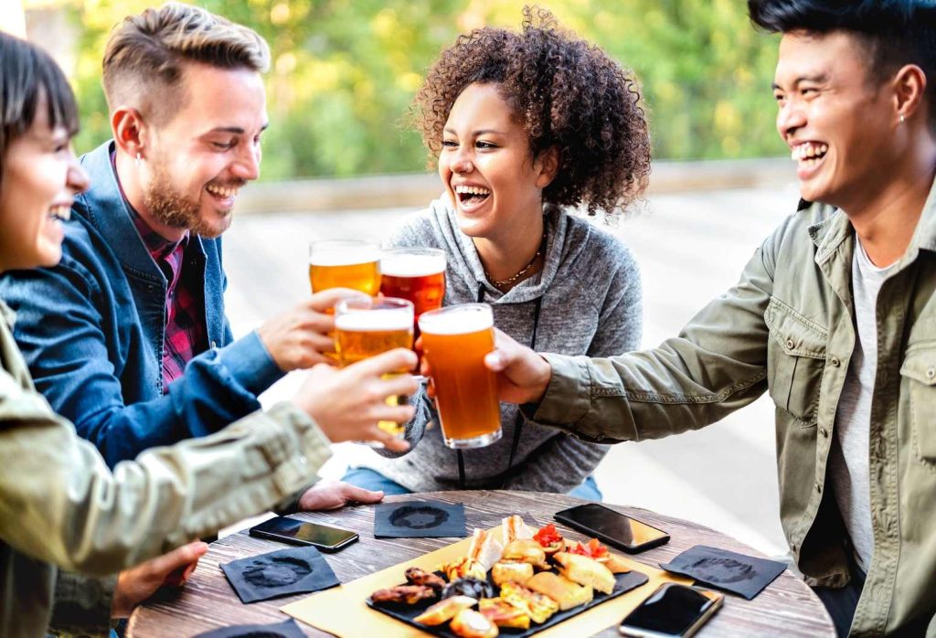 Group of Friends at a Bar and Restaurant in Vermont